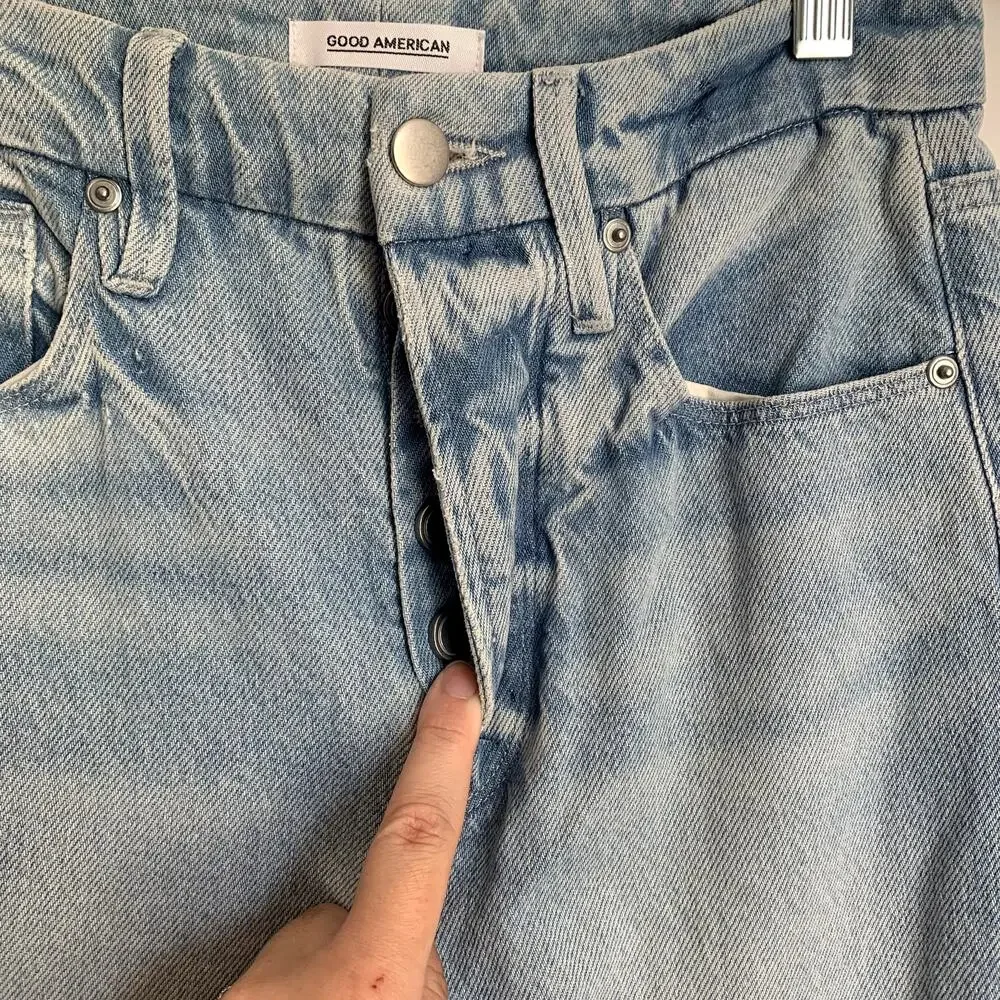 NEW‎ Good American Good Boy Jeans in Blue456